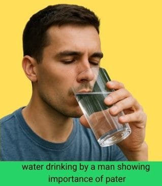 water drinking by a man showing importance of pater