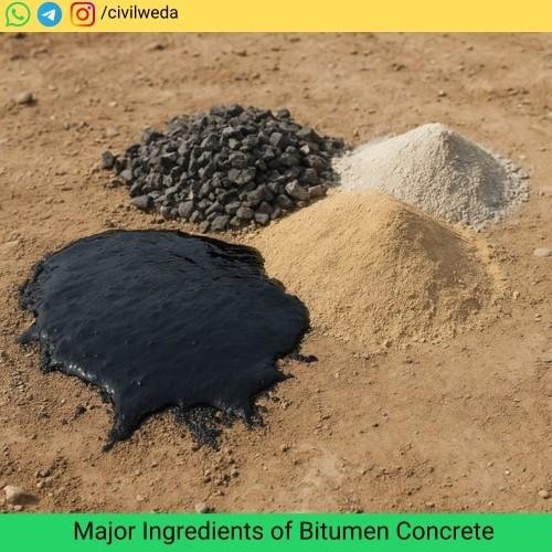 Ingredients of Bitumen Concrete