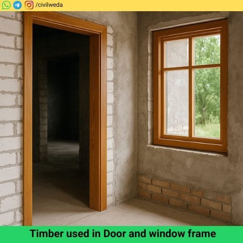 Timber used in Door and window frame