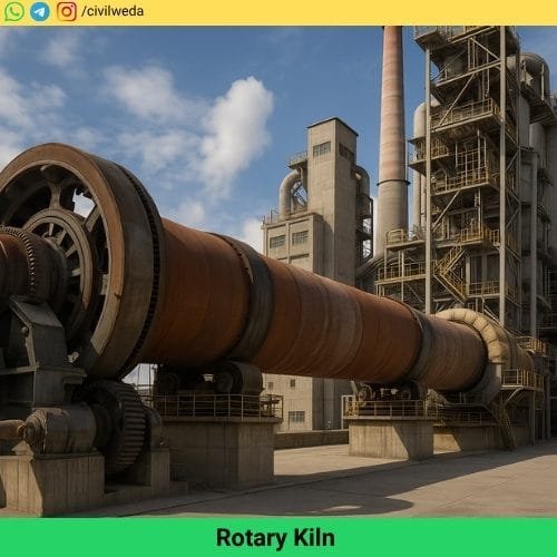 Rotary Kiln used in the manufacturing process of Portland Cement – Civil Weda