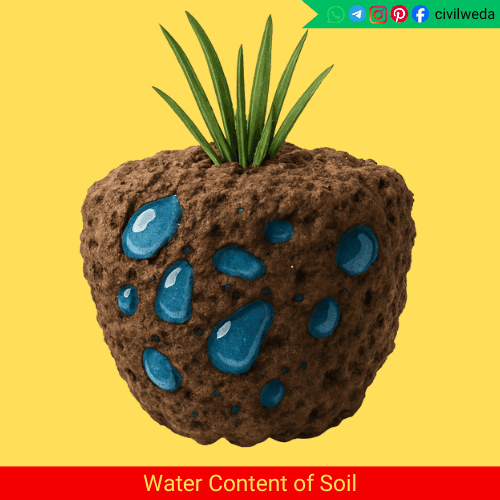 Realistic soil showing water droplets to represent the water content of soil used in civil engineering.