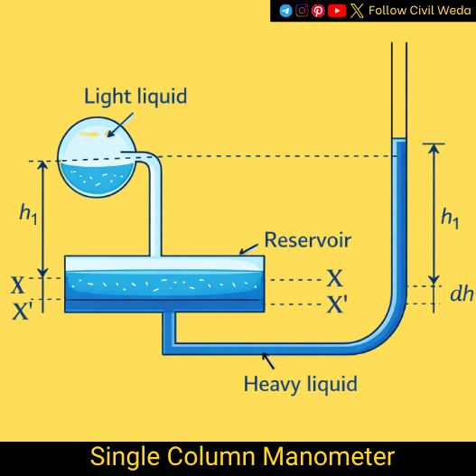 single column manometer diagram 1